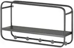 Wandgarderobe Hasborn , schwarz , Metall , Ma&szlig;e (cm): B: 45 H: 25 T: 15.0