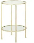 Beistelltisch Harra , gold , Ma&szlig;e (cm): H: 55 &Oslash;: 38