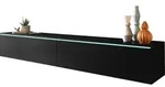 Lowboard Breno , schwarz , Ma&szlig;e (cm): B: 180 H: 30