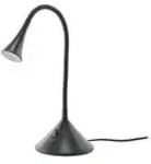 LED-Schreibtischleuchte mit Flexarm schwarz , schwarz , Ma&szlig;e (cm): B: 35,5 H: