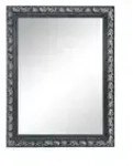 Spiegel 55 x 70 cm Tanja , schwarz , Massivholz , Ma&szlig;e (cm): B: 3,5 H: 70