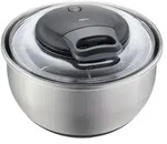 Gefu Salatschleuder PULLIT , silber , Edelstahl,Kunststoff