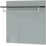 uno Garderobenpaneel Gani , grau , Glas,Holzwerkstoff , Ma&szlig;e (cm): B: 97 H: 96 T: