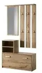 Selsey Garderobenset , holzfarben , Ma&szlig;e (cm): B: 85 H: 160