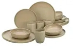 CreaTable Kombiservice Uno , beige , Steinzeug/Steingut , Ma&szlig;e (cm): B: 37 H: 49,5