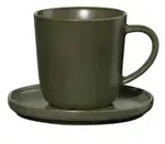 ASA SELECTION Espressotasse mit Unterteller , gr&uuml;n , Porzellan , Ma&szlig;e (cm): H: 6 