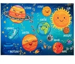Kinderteppich Solarsystem , mehrfarbig , Synthetische Fasern , Ma&szlig;e (cm): B: 120