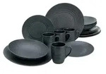 CreaTable Kombiservice Lava Stone , schwarz , Steinzeug/Steingut , Ma&szlig;e (cm):...