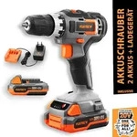 FUXTEC 20V Akkuschrauber FX-E1BS20 SET mit 2 x Akku 2Ah, 1 x Ladeger&auml;t 1A