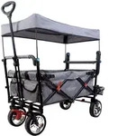 FUXTEC Bollerwagen FX-CT800 mit UV-gesch&uuml;tztem Sonnendach,Schiebegriff &