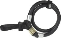 Abus 59216, Abus Steel O Flex Raydo Pro 1460/85+kf Cable Lock Schwarz 85 cm Black