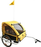 M-wave 640091, M-wave Stalwart Kid Easy Light Bike Trailer Gelb Max 20 kg Junge Black