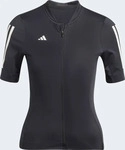 Adidas JD7176/S, Adidas Tempo 3 Stripes Short Sleeve Jersey Schwarz S Frau Black