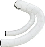 Supacaz BT-02, Supacaz Super Sticky Kush Handlebar Tape Wei&szlig; White / Black Plugs