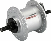 Shimano EDHC30001NDNS, Shimano Nexus C3000 Dynamo 1.5w Front Hub Silber 36H / 9 x 100
