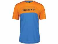 Scott 289415-7144-L, Scott Trail Flow Dri Short Sleeve Jersey Blau L Mann male
