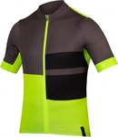 Endura RE3236YV/2, Endura Fs260 Print Short Sleeve Jersey Gelb,Schwarz XS Mann Hi-Viz