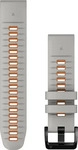 Garmin 010-13280-02, Garmin Quickfit 22 Mm Silicone Strap Silber Fog Gray / Ember