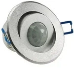 Decken-Einbau-Bewegungsmelder 360&deg; Alu LED geeignet, 6m, schwenkbar, silber