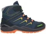Lowa Kinder Maddox Warm GTX Mid Winterstiefel - 25 - NAVY/ORANGE