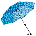 Euroschirm Regenschirm Swing handsfree - STK - blau / gr&uuml;n Kariert