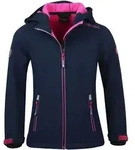 Trollkids M&auml;dchen Trollfjord Softshelljacke - 152 - navy/magenta
