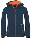 Trollkids Jungen Trollfjord Softshelljacke - 104 - mystic blue/orange