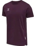 HUMMEL hmlMOVE GRID COTTON T-SHIRT S/S grape wine S