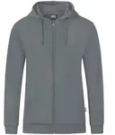 Jako Kapuzenjacke Organic steingrau 4XL