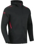 Jako Freizeitjacke Challenge mit Kapuze schwarz meliert/rot XL