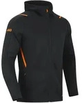 Jako Freizeitjacke Challenge mit Kapuze schwarz meliert/neonorange XXL