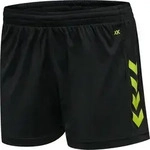 HUMMEL hmlCORE XK POLY SHORTS WOMAN black/lime popsicle XS