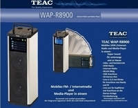 TEAC WAP-R8900 Silber - Mobiles, netzstromunabh&auml;ngiges, WLAN-f&auml;higes UKW- /