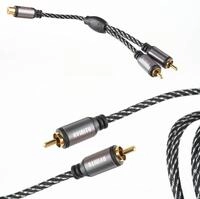 Avinity Subwooferkabel mit Y-Cinch-Adapter, vergoldet | 3,0 m