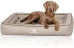 Knuffelwuff Orthop&auml;disches Hundebett aus Laser gestepptem Kunstleder Montego...