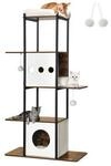 FEANDREA Kratzbaum modern Katzenturm braun