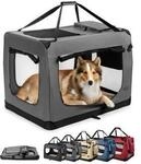 Lionto Hundetransportbox - faltbar - grau XXL
