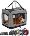 Lionto Hundetransportbox - faltbar - grau XL