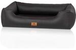 Knuffelwuff orthopädisches Hundebett aus Kunstleder Lovelock schwarz M-L Knuffelwuff orthopädisches Hundebett aus Kunstleder Lovelock schwarz M-L