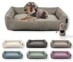Rohrschneider Hundebett mit Gratis-Beigabe, waschbar, robuster Breit-Cordstoff...