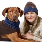 Hunter Hundepullover Odense mit M&uuml;tze (Set) braun 40 cm