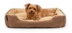 Lionto Hundebett mit Wendekissen braun L