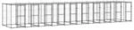 VidaXL Outdoor-Hundezwinger Stahl mit Dach schwarz 11 m, 2,2 m, 1,8 m
