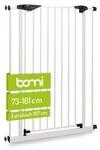 bomi T&uuml;rschutzgitter Extrahoch 107 cm - Mira 73-161 cm in Wei&szlig; f&uuml;r Hunde & Katzen