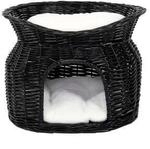 Lionto Weidenkorb f&uuml;r Katze schwarz