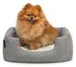 Lionto Hundebett mit Wendekissen meliert grau S