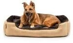 Lionto Hundebett mit Wendekissen braun/ beige XL