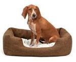 Lionto Hundebett mit Wendekissen meliert M