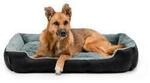 Lionto Hundebett mit Wendekissen grau/ schwarz XL