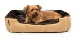 Lionto Hundebett mit Wendekissen braun/ beige L
